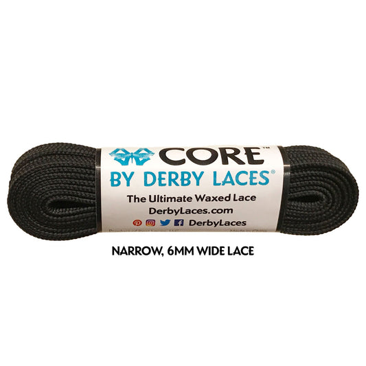 Derby Core Roller Skates Laces - Black 96" [244cm]