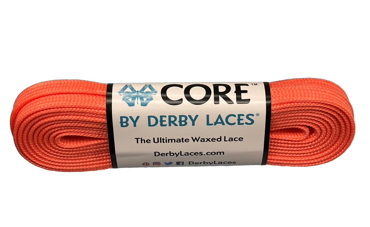 Derby Core Roller Skates Laces - Coral 54" [137cm]