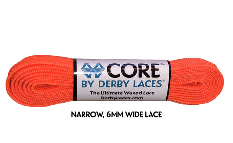 Derby CORE Roller Skates Laces - Fluorescent Orange  72" [183cm]