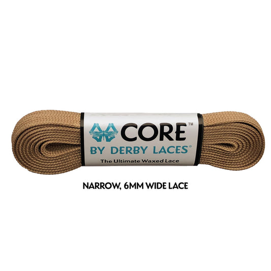 Derby Core Roller Skates Laces - Coffee Latte Brown 72" [183cm]