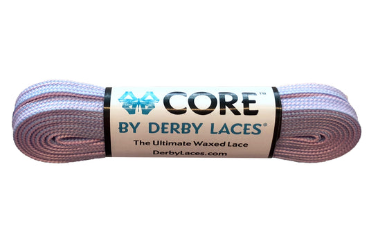 Derby Core Roller Skates Laces - Pink/Periwinkle Stripe 96" [244cm]