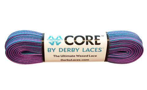 Derby CORE Roller Skates Laces - Purple/Teal Stripe  96" [244cm]