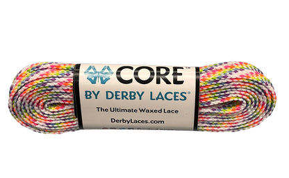 Derby Core Roller Skates Laces - Multicolor White 72" [183cm]