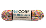 Derby CORE Roller Skates Laces - Rainbow White  72" [183cm]