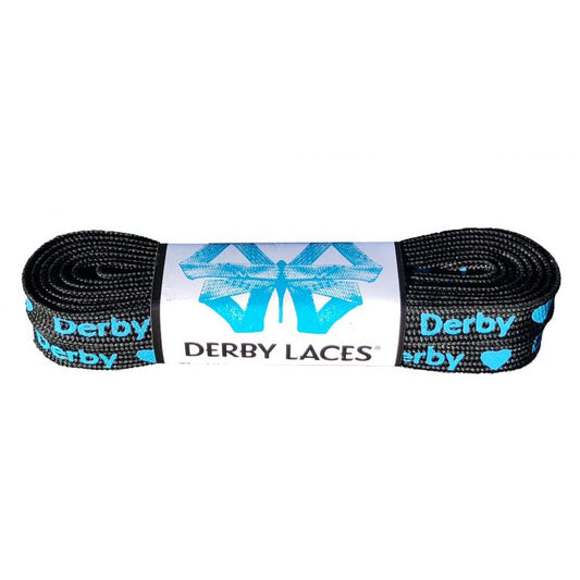 Derby Regular Waxed Roller Skates Laces - Black – Heart Derby 72" [183cm]