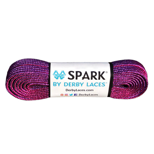 Derby Spark Roller Skates Laces - Pink/Purple Stripe 54" [137cm]