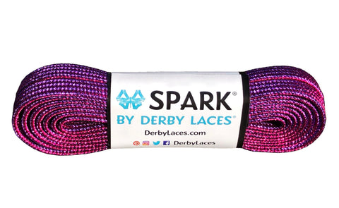 Derby SPARK Roller Skates Laces - Pink/Purple Stripe  54" [137cm]