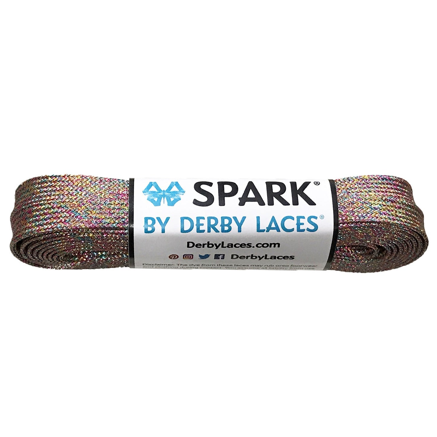 Derby Spark Roller Skates Laces - Rainbow Mirage 96" [244cm]