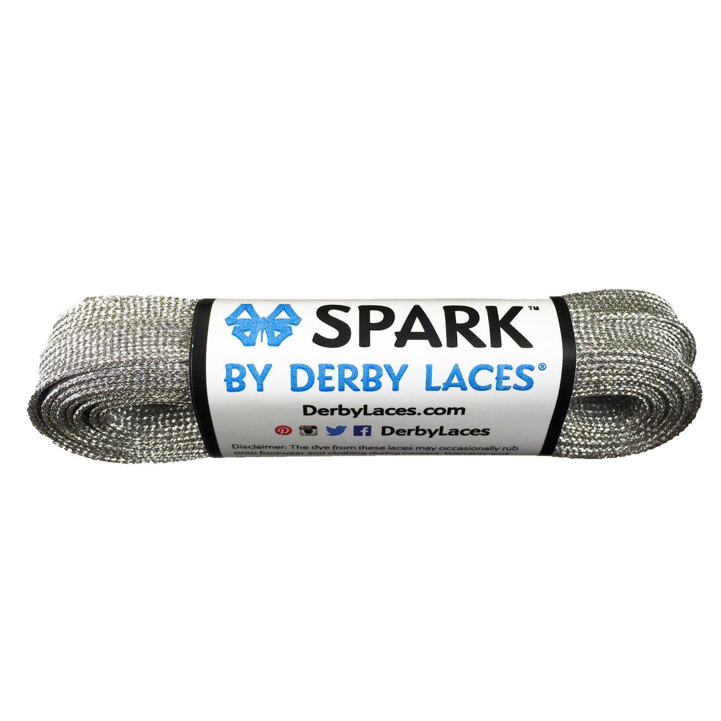 Derby Spark Roller Skates Laces - Silver 96" [244cm]