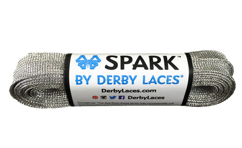 Derby SPARK Roller Skates Laces - Silver  96" [244cm]