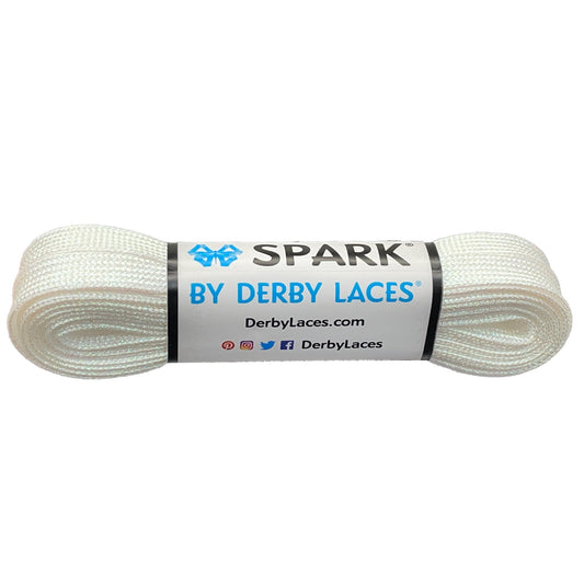 Derby Spark Roller Skates Laces - White 72" [183cm]