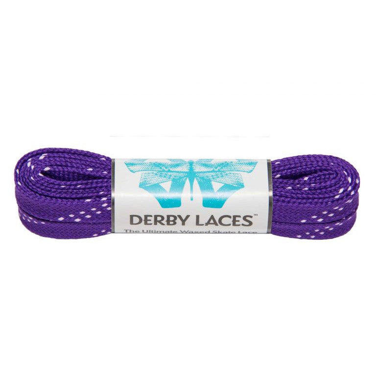 Derby Regular Waxed Roller Skates Laces - Purple 72" [183cm]