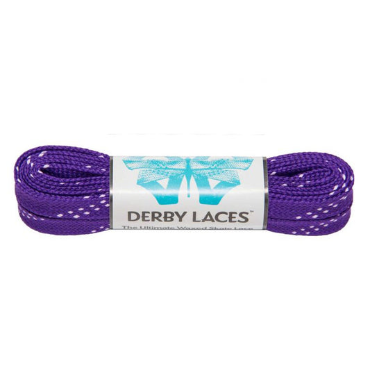 Derby Regular Waxed Roller Skates Laces - Purple 72" [183cm]