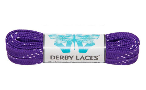 Derby REGULAR Waxed Roller Skates Laces - Purple  72" [183cm]