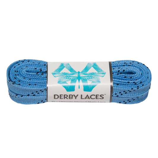 Derby Regular Waxed Roller Skates Laces - Sky Blue 96" [244cm]