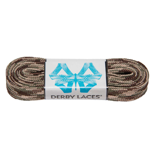 Derby Regular Waxed Roller Skates Laces - Camouflage 72" [183cm]