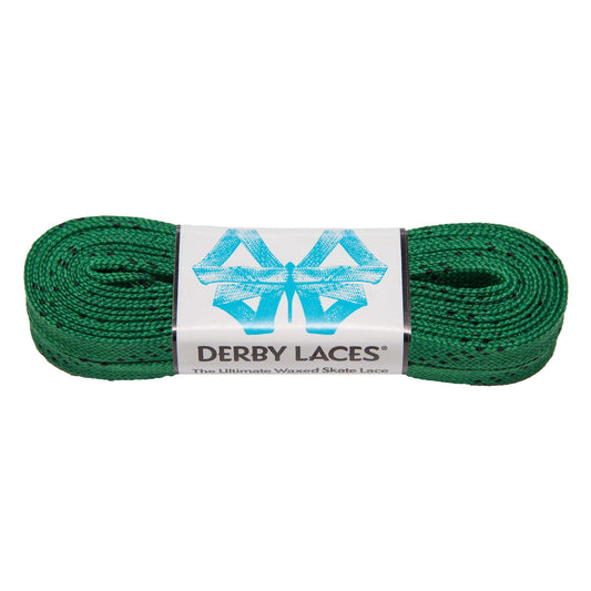 Derby Regular Waxed Roller Skates Laces - Kelly Green 72" [183cm]