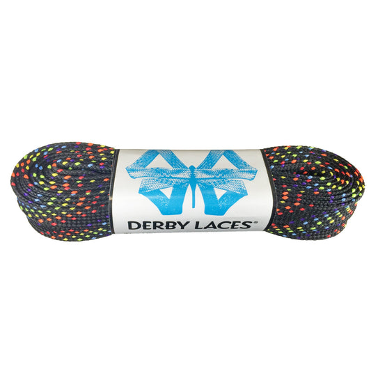 Derby Regular Waxed Roller Skates Laces - Rainbow 72" [183cm]