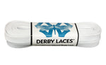 Derby REGULAR Waxed Roller Skates Laces - Solid White  96" [244cm]