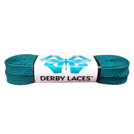 Derby Regular Waxed Roller Skates Laces - Teal 72" [183cm]