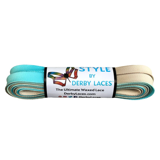 Derby Style Waxed Roller Skates Laces - Winter Gradient 72" [183cm]