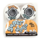 Enuff 53MM Super Softie Skateboard Wheels - White [set of 4] - LocoSonix