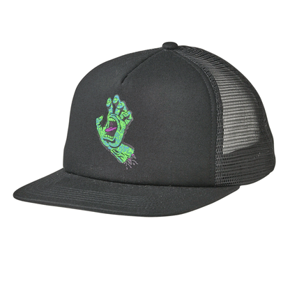 Santa Cruz Obscure Hand Mid-Profile Mesh Trucker Cap - Black