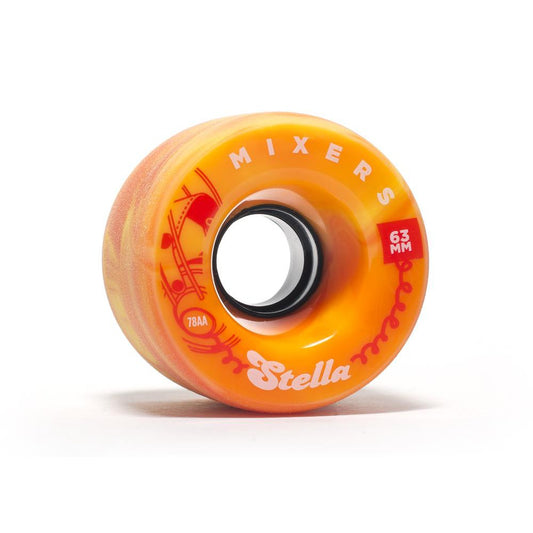 Stella Mixers 63MM 78A Wheels - Sunkit Orange [set of 4] - LocoSonix