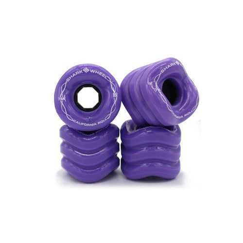 Shark Wheel California Roll Longboard Wheels - Purple 60mm 78A [set/4]