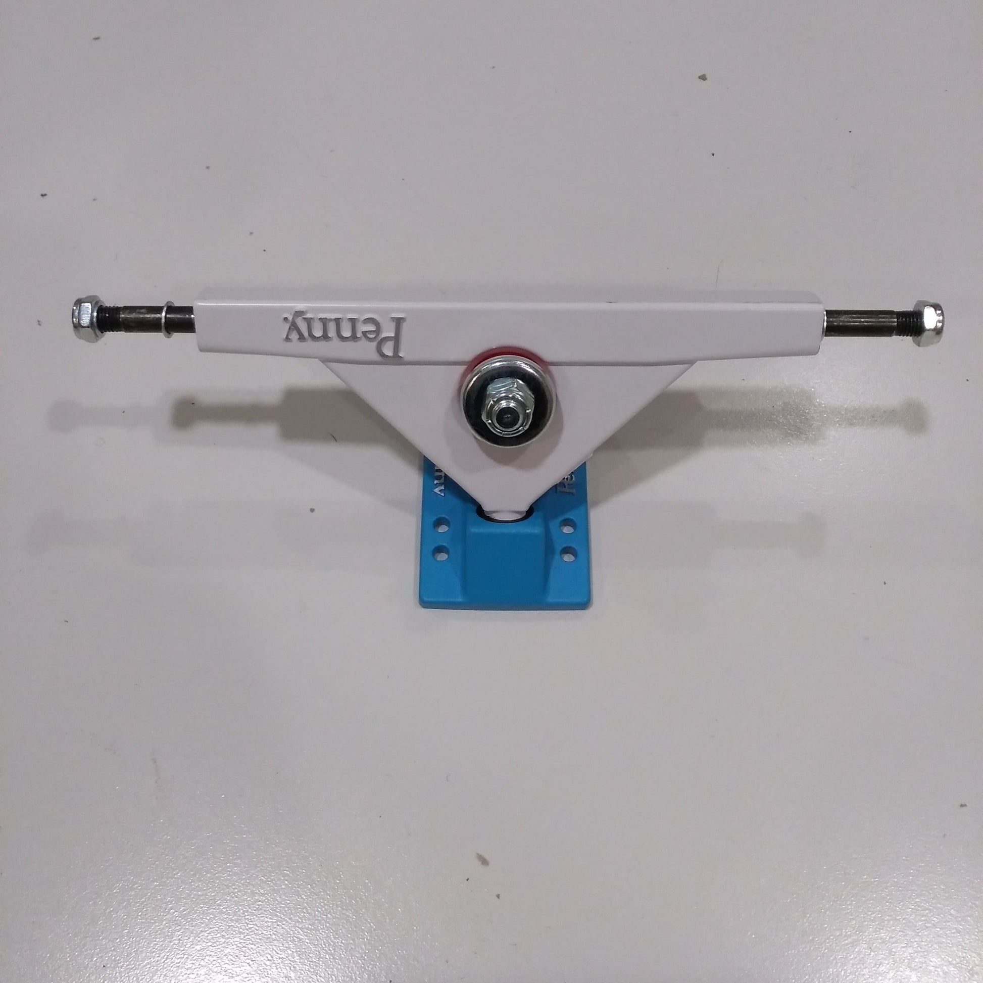 Penny Longboard White / Blue Trucks [pair] - LocoSonix