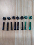 Steadfast Phillips Head 1" Colored Hardware - (6 black, 2 green) [8 bolts/nuts] - LocoSonix