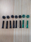 Steadfast Phillips Head 1" Colored Hardware - (6 black, 2 green) [8 bolts/nuts] - LocoSonix