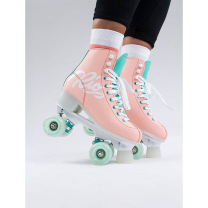 Rio Script Roller Skates - Peach/Green