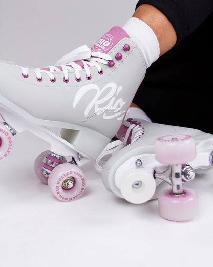 Rio Script Roller Skates - Grey/Purple