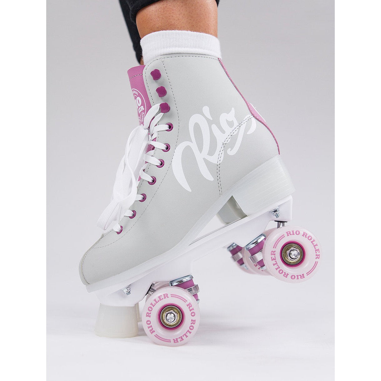 Rio Script Roller Skates - Grey/Purple