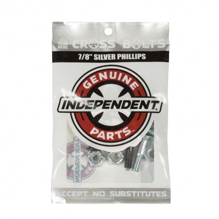 Independent GENUINE PARTS Phillips Hardware - Black/Silver 7/8" [set/8]