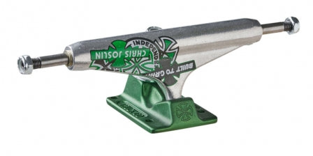 Independent STAGE 11 FORGED HOLLOW CHRIST JOSLIN Skateboard Trucks - Silver/Green [set/2]