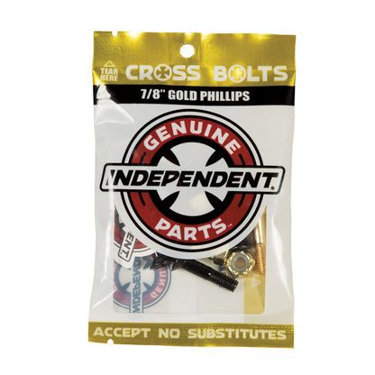 Independent Genuine Parts Phillips Hardware - Black/Gold 7/8" [set/8]