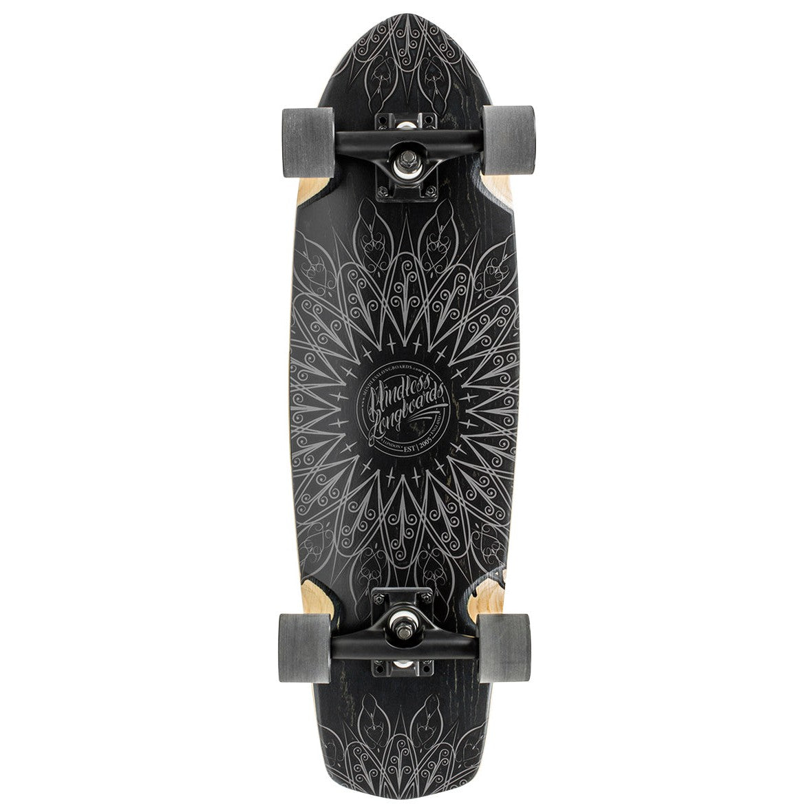 Mindless 28" Mandala Longboard Complete - Black - LocoSonix
