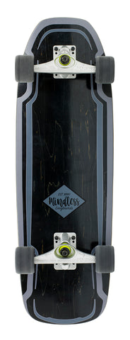 Mindless 30" Surf Skate Longboard Complete - Black - LocoSonix