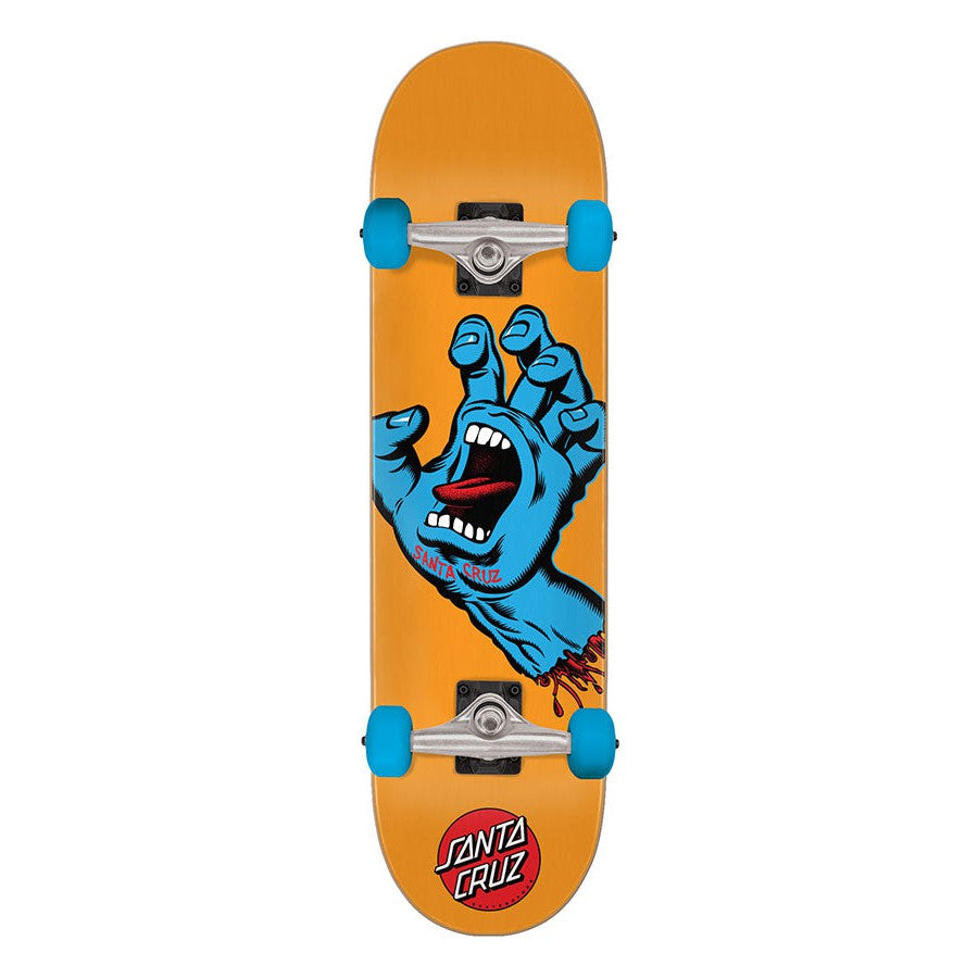 Santa Cruz SCREAMING HAND MID Skateboard Complete - Orange 7.8"