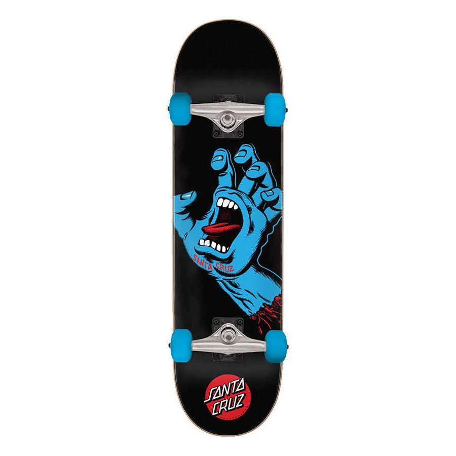 Santa Cruz SCREAMING HAND FULL Skateboard Complete - Black 8"