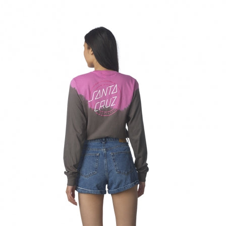 Santa Cruz One Stroke Boyfriend L/S Shirt - Orchid/Black [women]