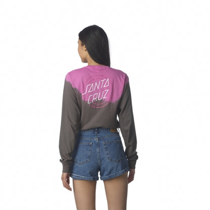 Santa Cruz One Stroke Boyfriend L/S Shirt - Orchid/Black [women]