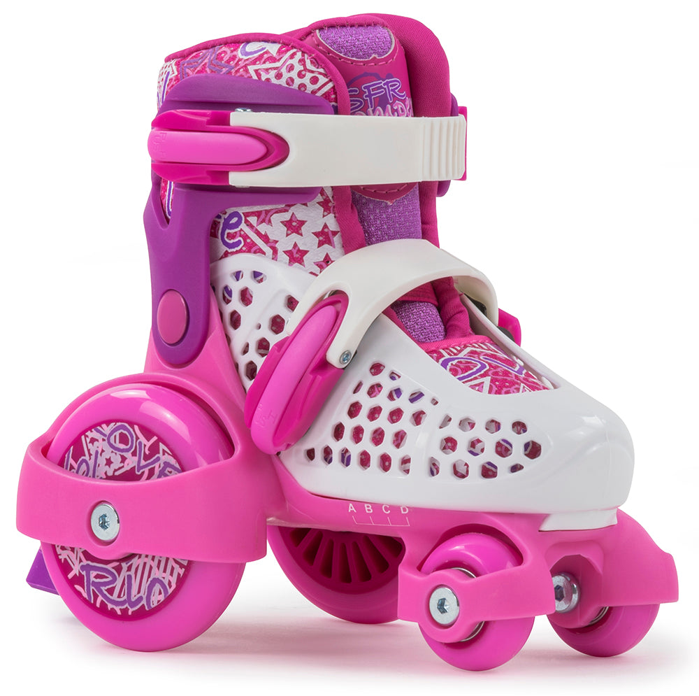 SFR Stomper Adjustable Childrens Skates - Pink - LocoSonix