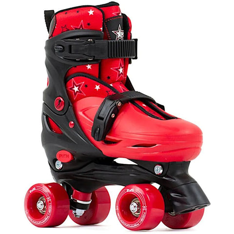 SFR NEBULA Adjustable Roller Skates - Black/Red