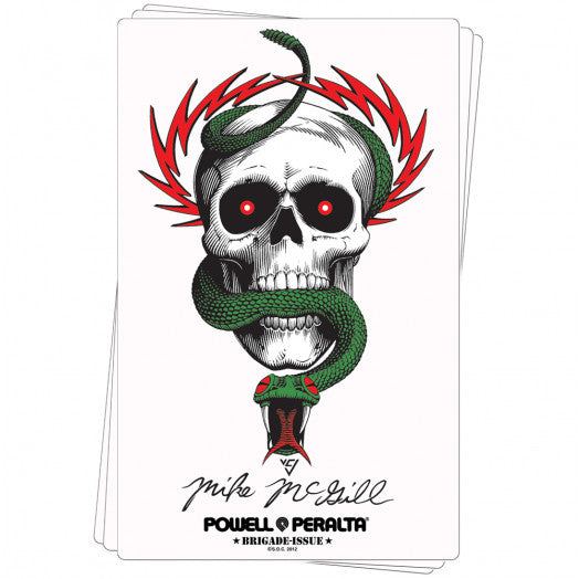 Bones Brigade McGill Skull & Snake Sticker 6x3.375"