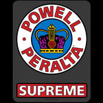 Powell-Peralta SUPREME OG RED/WHITE/BLUE Sticker