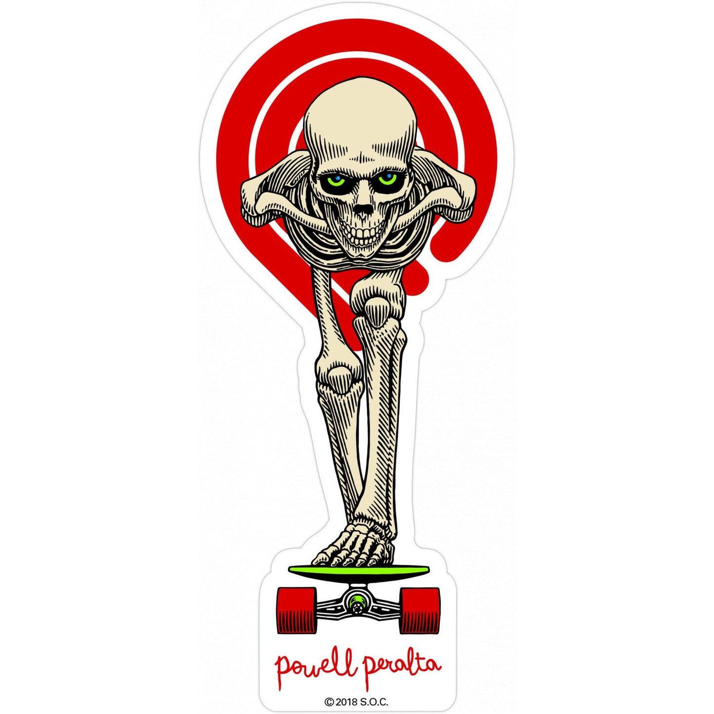 Powell-Peralta Tucking Skeleton Sticker