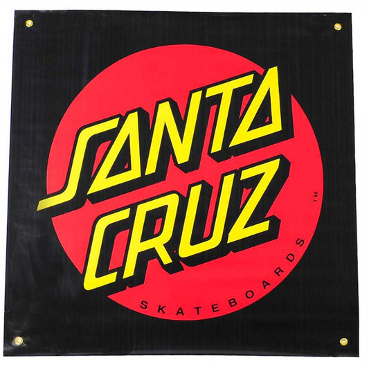 Santa Cruz Classic Dot Banner - Black 36X36"